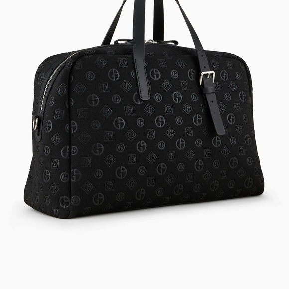 Giorgio ARMANI weekender bag with all-over logo Blue Dimensions: 50 x 31 x 23 cm - Picture 8 of 9